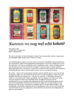 Door: Karin Luiten In: NRC next, 21 januari 2014 Beeld