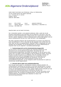 AOb-brief passend onderwijs algemeen overleg 11 december 2014