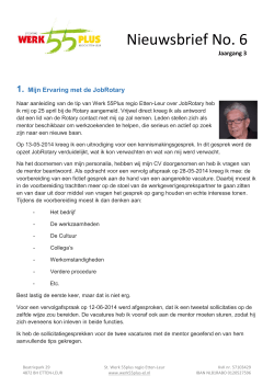 Nieuwsbrief No. 6 - Stichting Werk 55plus