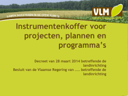 Instrumentenkoffer voor projecten, plannen en