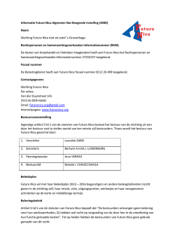 Informatie Futuro Nica Algemeen Nut Beogende Instelling (ANBI