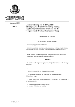 AB 2014 nr. 51 Wijziging Landsverordening MOT