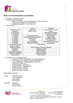 Bijlage 1 : schoolteam