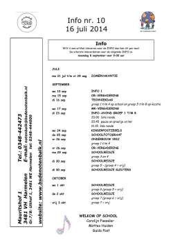 Info 10 - Basisschool de Notenbalk