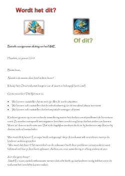 Inspraakbijdrage (totaal) NME - Bestuurlijke informatie gemeente