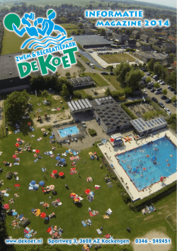 Het informatiemagazine van "de Koet" 2014.