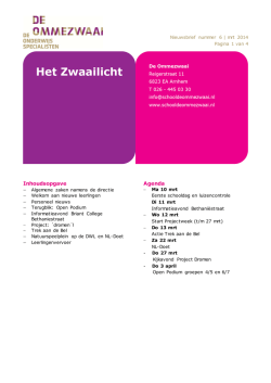 Inhoudsopgave Agenda