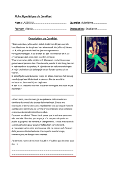 Fiche Signal&eacute;tique du Candidat Nom : LASSOULI