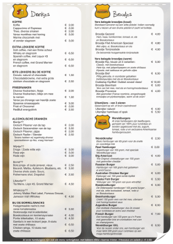 Drankjes Broodjes - De Burger Oldenzaal