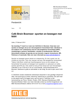 Café Brein Boxmeer: sporten en bewegen met NAH