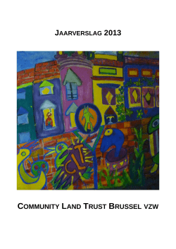Jaarverslag 2013 - Community Land Trust Bxl