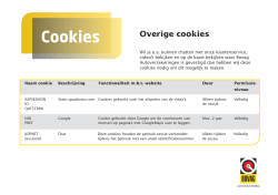 Overige cookies - BOVAG Autoverzekering