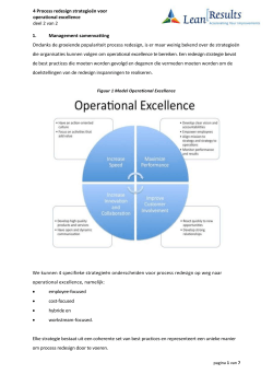 4 Process redesign strategieën voor operational