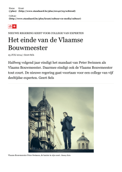 Het einde van de Vlaamse Bouwmeester