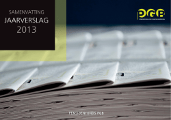 Jaarverslag PGB 2013 (samenvatting)