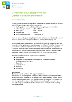 Groot onderhoud grassportvelden (zomer- en