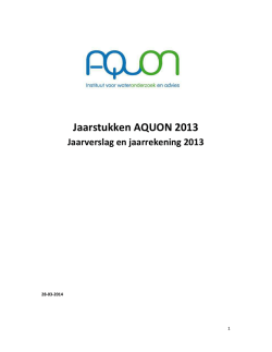 Jaarstukken AQUON 2013 versie 28 maart incl