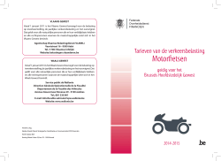 Tarieven van de verkeersbelasting - Motorfietsen / 2014-2015