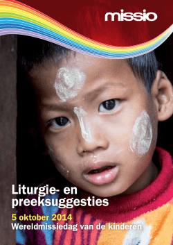 en preeksuggesties Wereldmissiedag van de kinderen (in PDF)