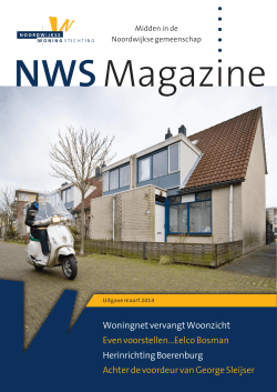 NWS Magazine 1 - Noordwijkse Woningstichting