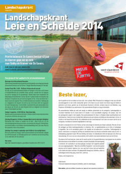 Landschapskrant Leie en Schelde 2014 - Provincie West