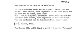 Spotpenning op de paus en de kardinalen. ECCLESIA:PERVERSA