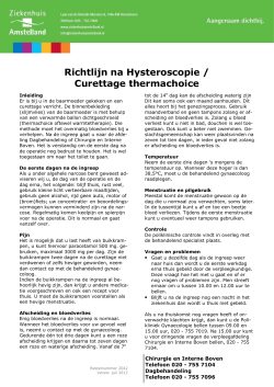 Hysteroscopie curettage thermachoice