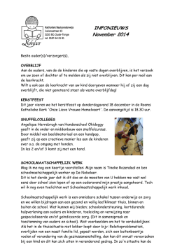 INFONIEUWS November 2014
