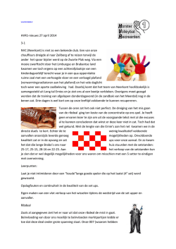 HVR1-nieuws 27 april 2014 3-1 NVC (Neerkant) is niet - HVR