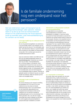 Is de familiale onderneming nog een onderpand voor het