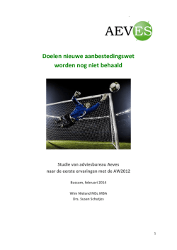 Doelen nieuwe aanbestedingswet worden nog niet behaald