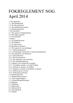 FOKREGLEMENT NOG April 2014 - Nederlandse Organisatie voor