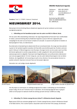 Nieuwsbrief 2014 - Obumu Nederland Uganda