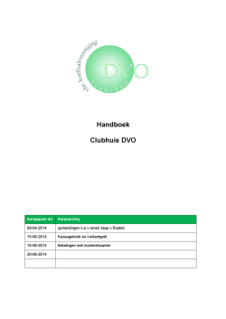Handboek Clubhuis DVO