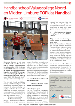 Handbalschool Valuascollege Noord- en Midden