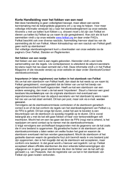 Handleiding voor het fokken van een nestje