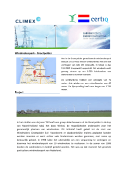 Windmolenpark - Groetpolder Project