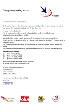 Instap-ontmoeting Hebad