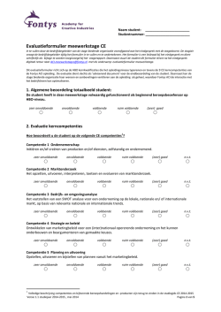 CE Evaluatieformulier meewerkstage 2014