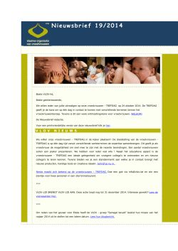 Nieuwsbrief 19/2014 - Vlaamse Organisatie van Vroedvrouwen.