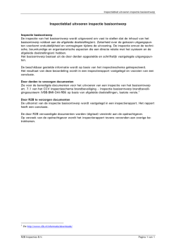 Inspectieblad uitvoeren inspectie basisontwerp