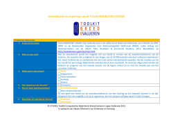 Identificatie en typering van de TAALONDERZOEK JUNIOR