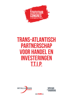 trans-atlantisch partnerschap voor handel en investeringen ttip