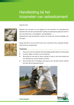 Handleiding bij het inzamelen van asbestcement