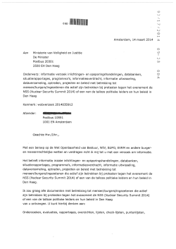 "Bijlage 1 bij besluit Wob-verzoek NSS 2014