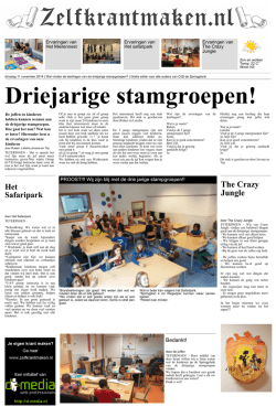 Driejarige stamgroepen!