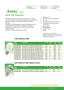 S&eacute;rie LED Filament