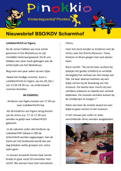 Nieuwsbrief BSO/KDV Scharmhof