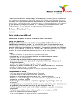 Adjunct directeur (32 uur) - Natuur en Milieufederatie Utrecht