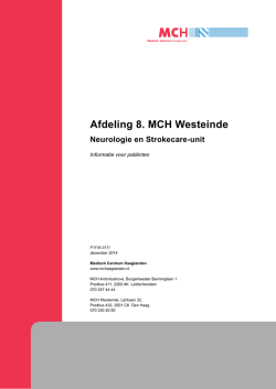 Afdeling 8. MCH Westeinde - Medisch Centrum Haaglanden